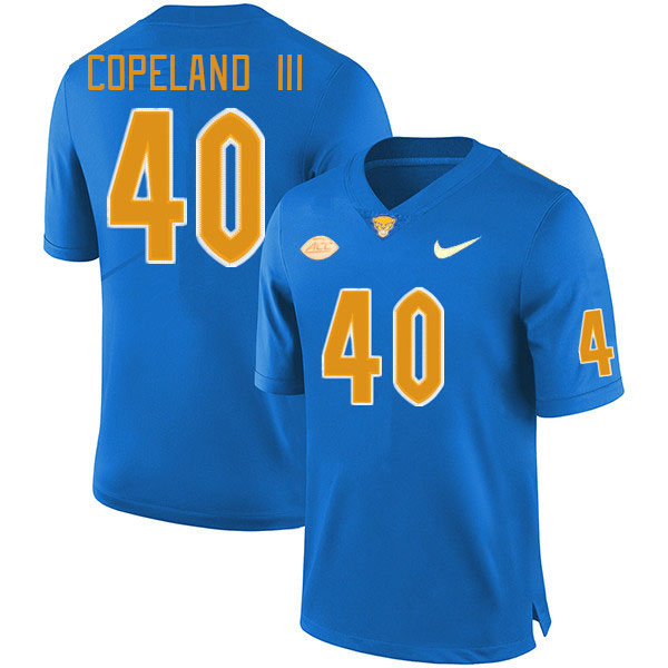 Men #40 Addison Copeland III Pitt Panthers College Football Jerseys Stitched Sale-Royal